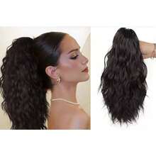 14 Inch Synthetic Curly Claw Clip Ponytail Fashion Daily Short Wig Fluffy Wig Double Ponytail Extension High Temperature Resistant Elegant - Multicolor - View 12