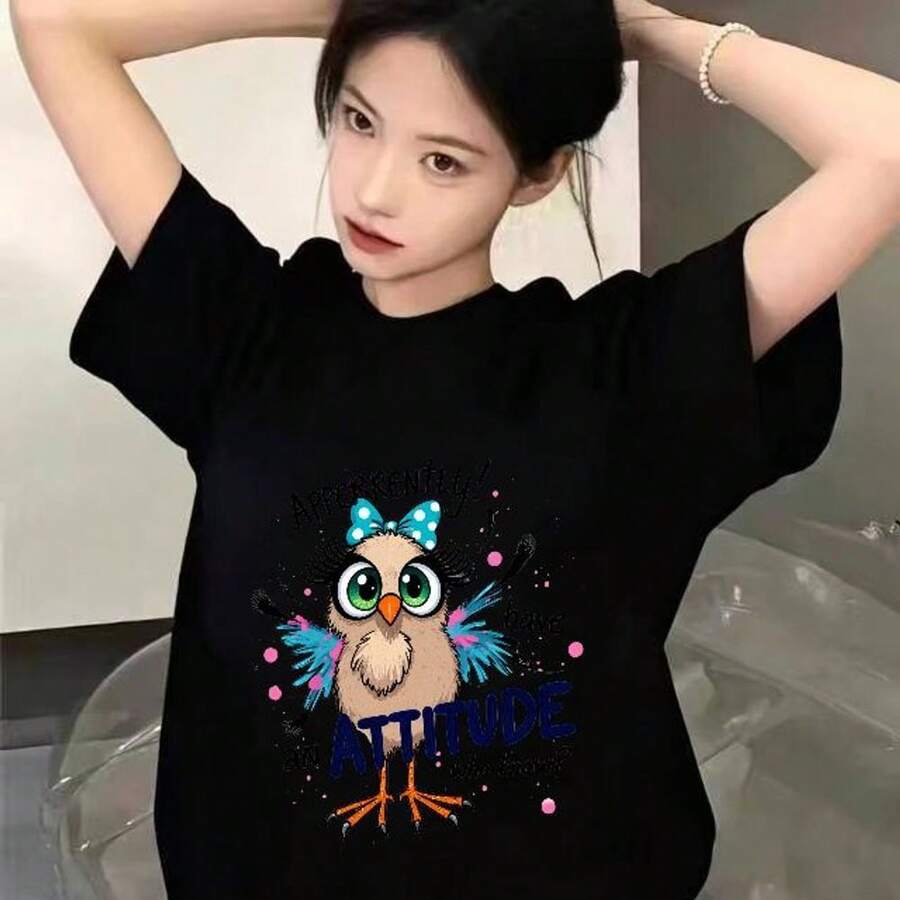 Women T-Shirts - Black - View 1