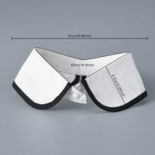 1 chiếc cổ áo rời thời trang tối giản mới dành cho nữ, phụ kiện cổ áo cơ bản đa chức năng cho áo sơ mi/áo nỉ. - Màu trắng trên nền sọc đen - Xem 2