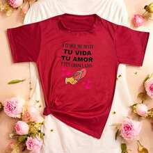 2026 New Cotton Shirt - NEW Shirt Blouse - To You Who Gave Me Your Life, Your Love, And Your Spankings For Mother's Day - Vintage Street Style Unisex Loose Cotton Short Sleeve Crew Neck Shirt - 紅色的 - 查看 4