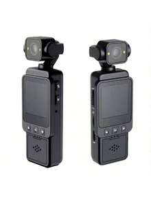 4K HD Video Recording Camera, Action Camera - Portable, Clip-On, Rechargeable, Vlogging Camera, 4K Handheld Stabilizer Pocket Action Camera Gimbal | 4K Handheld Stabilizer | 270° Viewing Angle, Full Body Camera, 1080P, Motion Stabilization, Perfect For Video And Recording, Perfect For Life And Travel - Ver 1