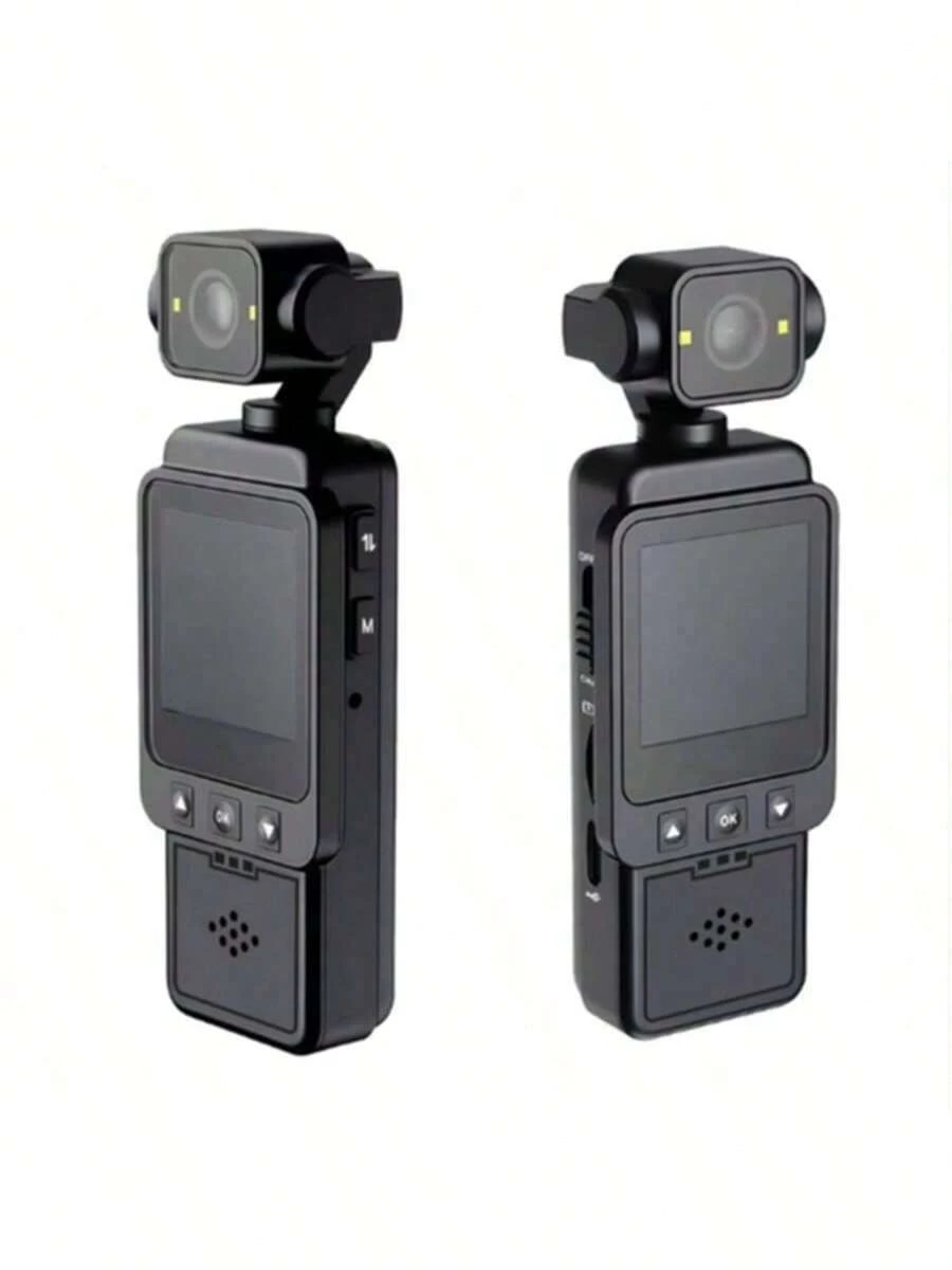 4K HD Video Recording Camera, Action Camera - Portable, Clip-On, Rechargeable, Vlogging Camera, 4K Handheld Stabilizer Pocket Action Camera Gimbal | 4K Handheld Stabilizer | 270° Viewing Angle, Full Body Camera, 1080P, Motion Stabilization, Perfect For Video And Recording, Perfect For Life And Travel - Ver 1