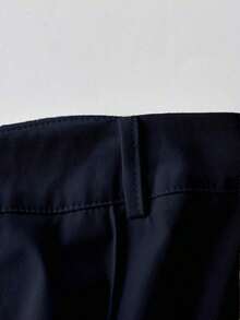 Pantalones blancos casuales/de trabajo para mujer - Azul marino - Ver 4