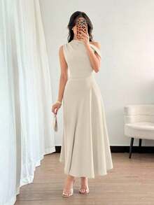 Women Midi Dresses - Café - View 9