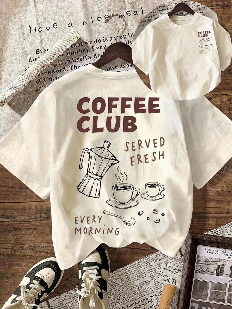 Camiseta "Café Helado y Sol", Camiseta "Café Helado", Regalos para Amantes del Café, Camiseta de Verano, Camiseta "Vibes de Verano", Camiseta de Café - Estilo Urbano Vintage Unisex, Camiseta de Algodón Suelta de Manga Corta con Cuello Redondo, blusas para mujer. blusas.blusas casuales para dama.Impresión de osos cariñosos.Camiseta estampada Impresión de osos cariñosos. - Albaricoque 9 - Ver 1