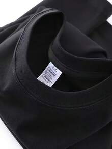 Women's Essential Pure Cotton Casual T-Shirt, Short Sleeve, Unique Design Print, New Summer Collection, Loose Fit, Slimming Top For Students, Soft Cotton For Everyday Wear. - Black - View 5