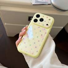 Funda de teléfono estilo graffiti con estrellas coloridas de GUCADI compatible con Apple 17, 17 Pro Max, 13 chapado en oro, 15 de cobertura completa, 16 creativo coreano, única, creativa, geométrica, minimalista, fresca y sencilla, de nicho, estilo de lujo ligero, estilo Ins - Amarillo - Ver 7