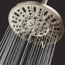 AquaDance Brushed Nickel High Pressure 6-Setting Rain Shower - Angle Adjustable, Anti-Clog Showerhead Jets, Installation-USA Standard Certified-Top U. S. - 1.8 GPM - 1,8 gallon mỗi phút + mạ niken mờ - Xem 6
