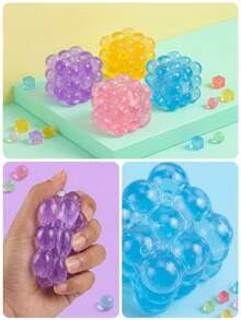 Cube Malt Sugar Slow Rebound Soft Squishy Decor, Super Soft Transparent Jelly Squeeze Decor, Colorful Fashion Relaxation Accessory, Emotional Comfort Hand Toy Decor, Suitable For Teenagers And Adults, Perfect For Office Desk And Daily Relaxation Decoration - Multicolor - View 3