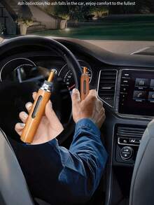 Cendrier de voiture portable - Coupe-vent, anti-fuite, porte-cendres de cigarette - Design en forme de tasse, s'adapte au porte-gobelet - Garde l'intérieur de la voiture propre et sans odeur, pratique à transporter - A - Voir 10