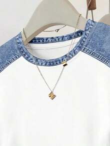 Set de 3 blusas de mujer con estampado de rayas, cuadros y gráficos, de manga corta y con efecto de cintura ceñida - Multicolor 14 - Ver 3