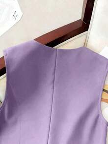 Camiseta sin mangas casual para mujer de talla grande, adecuada para fiestas, reuniones, calle, estilo chino, resort, Día de San Patricio, Pascua, Día de San Valentín, Acción de Gracias, Navidad, cómoda, versátil, estilizadora, primavera/verano, Dí - Morado - Ver 3
