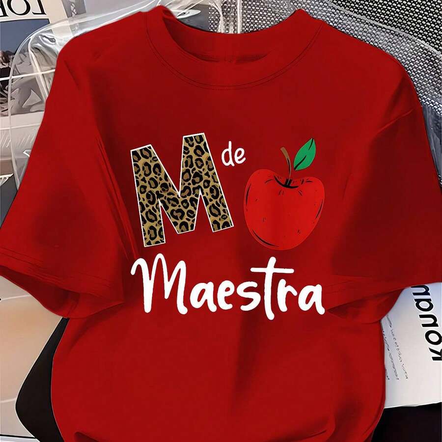 Camiseta para Mujer con Diseño de Colibrí Colorido y Flores - Rojo - Ver 1