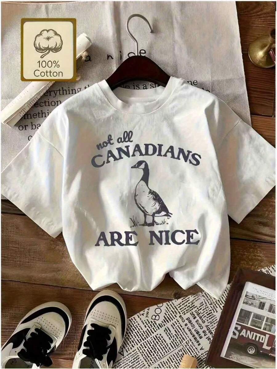1 camiseta de algodón puro para mujer con estampado de letras y anime, diseño sencillo, cómoda y transpirable, adecuada para uso casual diario, que muestra un estilo natural y elegante, imprescindible para fiestas de verano, envío local, 180g 100% algodón. - Blanco - Ver 1