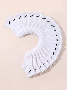 20 Pairs Kids Mid-Calf Socks, Children Elastic Socks, Kids Short Socks, Kids Sports Socks, With Hook Design, Suitable For Teens Daily Wear, Suitable For Boys And Girls, Suitable For All Seasons - Multicolor - View 4