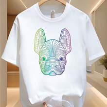 Printed T-Shirt For Men And Women - White - View 1