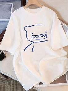 Modern Minimalist White T-Shirt For Women - Casual Top For Everyday Wear, Suitable For Women And Teenagers - Minimalist Everyday T-Shirt, Seasonal Fashion, Lightweight Short-Sleeved T-Shirt, Casual Everyday Wear. - 白色 - 查看 7