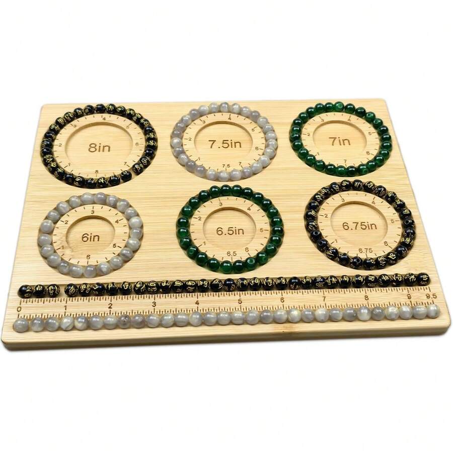 Bead Boards For Jewelry Making, Bamboo Beading Board For Jewelry Bracelet Making, Bracelet Bead Board, Bracelet Bead Board For Bracelet, Jewelry Making Supplies,Bracelet 6"To 8" - Vòng tay-M - Xem 1