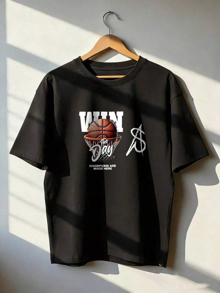 Stylish Short-Sleeve T-Shirt With A Sporty And Youthful Design. This Short-Sleeve T-Shirt For Spring And Summer 2026 Is Made In Mexico And Weighs 180 Grams. It Features A Cartoon Print And A Couple's Design, Making It Suitable For Indoor Or Outdoor Wear. The Crew Neck Is Unisex And Ideal For Both Office And Leisure. One-Pack. - BK-P631577SLNDXZGY590 - 查看 1