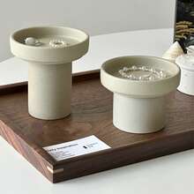 1个复古风格加厚陶瓷托盘，可用于展示珠宝、香水、手表和钥匙，亦可作为家居装饰或摄影道具，适用于家庭和酒店。 - 粗陶 - 查看 7