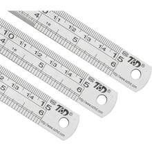 Metal Straight Ruler Set - Stainless Steel, 6 Inch Rulers - Bulk 1 Pack - 1 - View 3