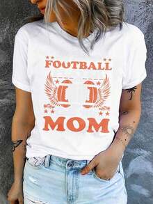 Soft, 100% Cotton Women's T-Shirt, Casual Style With A Round Neck, Urban Style, Rugby-Inspired Jersey With Vintage Prints, Simple Design, Ideal For Outdoor Activities, Leisure, Sports And Fitness, Sporty Style, Also A Good Gift Option For Family And Friends. Breathable Cotton T-Shirt, Goes With Everything. - 白色 - 查看 1