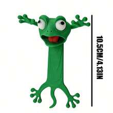 1pc Funny 3D Frog Bookmark, Cute Cartoon Frog Page Clip, Soft Silicone Reading Marker, Creative Novel Book Accessory, Suitable For Students Children Adults, Japanese Style Cute Desktop Decor, Lazy Frog Page Clip, Applicable For Books Diaries Planners Notebooks - Multicolor - View 10