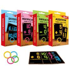 1 pieza Tarjetas de Matemáticas Estilo Pizarra Grande para Niños, Tarjetas de Práctica de Suma, Resta, Multiplicación y División, Ayudas de Enseñanza para el Hogar y el Aula - Multicolor - Ver 2