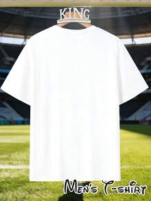 [Popular Licensed Design] Short-Sleeved T-Shirt With Mexico 2026 World Cup And Eagle " Warrior Style" Print, Latin American Style, Urban Fashion, Fan Support, Wild Eagle Retro Style, Suitable For Daily Wear, Parties, Dinners, Travel And Bar Outings, A Gift For Mexican Fans. - 白色 - 查看 5