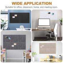PATIKIL - Paquete de 12 azulejos de pared de fieltro 12 x 12 pulgadas paneles de tablero de anuncios autoadhesivos para decoración del hogar oficina fotos color - Gris - Ver 7
