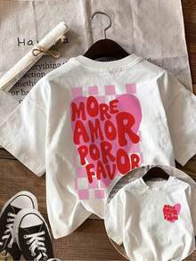 [Imágenes Frontales y Traseras] Camiseta de Mujer de Manga Corta con Cuello Redondo, Estilo Vintage Primavera/Verano, Estampado de Corazones y Cuadros, 100% Algodón, Ropa de Verano para Mujer, Blusa y Camisa para Mujer, Adecuada para Bodas, Vacaciones en la Playa y Otras Ocasiones. - Blanco - Ver 6