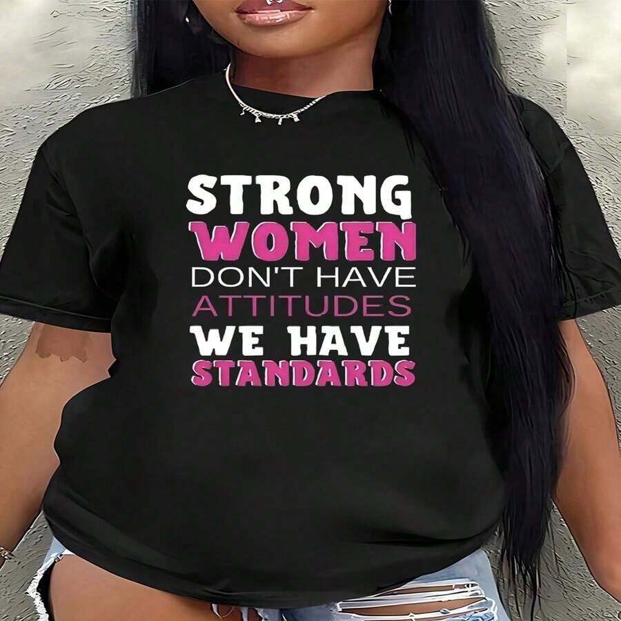 Camiseta negra de manga corta, ligera y duradera, con texto verde, perfecta para salidas informales en casa o en establecimientos de restauración, diseñada para la comodidad diaria. - Rojo - Ver 1