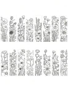 32pcs Eid Al-Adha Bookmarks With Exquisite Black And White Line Art, Creative DIY Coloring Opportunity For Hand-Painting, Perfect For Decorating Book Pages And Adding Vibrant Colors To Your Reading Materials - Multicolor - View 6