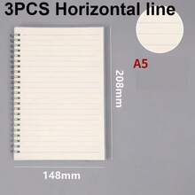 促销学校用品PP透明封面笔记本空白记事本方形A4 A5 B5 A6线圈笔记本横格空白笔记本纸质笔记本学生用线圈笔记本 - 透明封面筆記本 - 查看 21