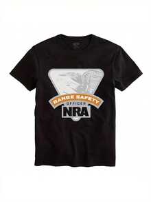 Camiseta de oficial de campo de tiro para hombre y mujer - Cuello redondo, con gráfico de derechos de armas conforme a las normas de la NRA, corte casual unisex.| Adecuado para campos de tiro, actividades al aire libre y uso casual - comodidad para todas las estaciones - lavable a máquina, duradero y transpirable, ideal para el hogar, la oficina, fiestas, reuniones y viajes. - Negro - Ver 1
