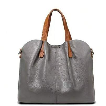 Mother-And-Child Tote Bag Female Bag Contrast Color Ladies Leather High-End Sense Of Large-Capacity Messenger Handbag Bag