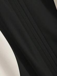 Chaqueta Ajustada Con Cierre De Cremallera Para Mujer - Blanco y Negro 2 - Ver 4