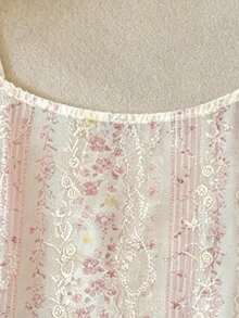 Camiseta elegante de diseño de nicho para mujer, de verano - Rosa - Ver 3