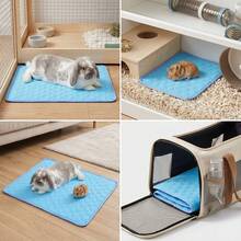 1pc Absorbent, Breathable& Washable Small Pet Sleeping Mat, LightweightHamster And Rabbit Cage Nest Mat, Non-Slip Pet Bedding Cage Cushion For Cats, Dogs,Puppy & Small Pets In All Seasons - View 5