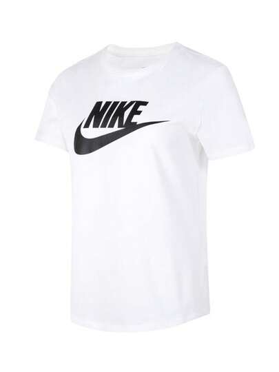 Nike女裝上衣2026夏季新款運動休閒大LOGO舒適透氣圓領短袖T卹DX7907-100