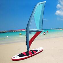 OUKANING Inflatable Windsurf Sail, Portable Water Surfing Equipment With Pump Backpack, Inflatable Paddle Board For Water Sports 45.21ft² - Blue - View 11