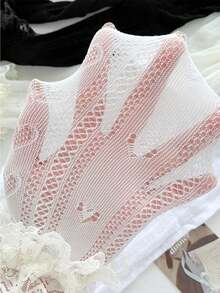 Spring And Summer Collection For Girls: Heart-Shaped Lace Skinny Pants With Insect Repellent Socks (1 Pair) - Multicolor - View 4
