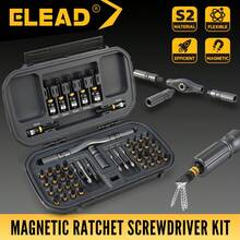 ELEAD 46-In-1 Magnetic Ratchet Screwdriver Set, Heavy Duty Multifunctional Nut Driver Handtools, Great Gift For Men, Fathers, Husbands, Detachable Handle With Storage Box, Suitable For Furniture, Computer, Bicycle, Car Repair - 46 In 1 Magnetic Ratchet Screwdriver Set - View 2