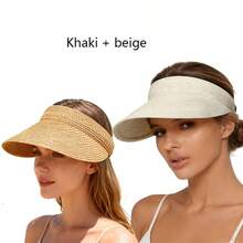 Topi Matahari Lipat Bertepi Lebar untuk Wanita, Ideal untuk Musim Panas, Liburan Pantai, dan Aktivitas Luar Ruangan - Beraneka warna - View 8