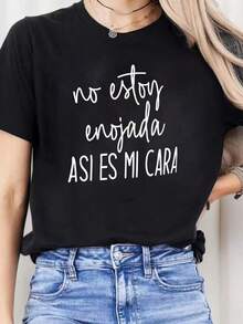 Women's Blouses, A Casual And Modern Printed T-Shirt For Women, Suitable For All Body Types, Very Practical And Versatile. It Combines Easily With All Kinds Of Casual Clothing And Is An Excellent Gift Option. - 黑色 - 查看 1