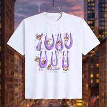Playera de mujer Cartoon Bangtan Boys, Regalo de ídolo para fans del Army, Concierto Arirang World Tour 2026-2027, Ligera y transpirable para fans, Uso diario casual. - Blanco - Ver 6