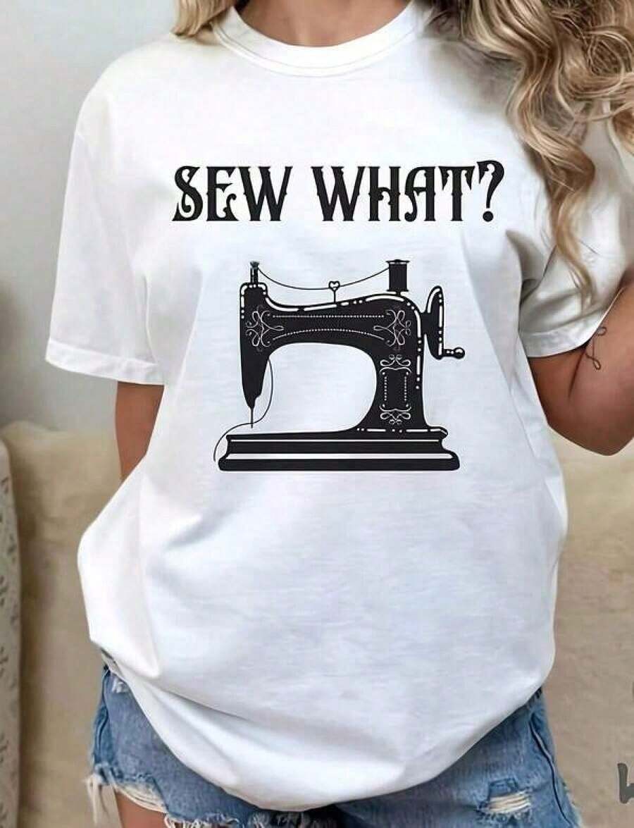 Camiseta Divertida de Costura, Sew What, Sewciopath, Regalo para Quilter, Regalo para Costurera, Camiseta de Costura para Mujer, Camiseta de Manga Corta de Algodón Negro Puro de 220g Comfort Color es el Mejor Regalo para, Camiseta de Algodón 100% de 220G de Alto Gramaje. Con estampado de mariposas, adecuado para niñas y mujeres, camiseta inspiradora de manga corta con cuello redondo, estilo estético lindo Y2K, top de verano, adecuado para actividades al aire libre, familia, trabajo o uso diario casual en la calle, camiseta holgada HDUF. Adecuado como regalo. playera de mujer. blusas>elegantes. boho chic,Top de mujer suave, transpirable y cómodo, ideal para primavera, verano y otoño, perfecto para vacaciones, viajes y uso diario. - Blanco - Ver 1