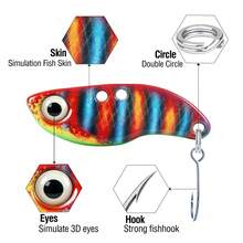 1PC Luminous Metal VIB Fishing Bait 3D Eyes Realistic Simulation Skin Sinking Hard Lure For Fresh Saltwater - V018 - View 5