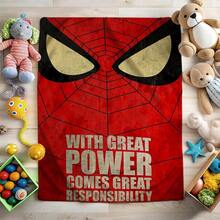 1pc Cartoon Character Printed Blanket,Superhero Movie Print Blanket,Retro Cartoon Style Throw Blanket,Cartoon Character Printed Blanket,All-Season Universal Nap Blanket,Character Home Decor Blanket,Modern Fashion Gift Suitable For Home Bedroom Bed Sofa Office Lunch Break Cover Picnic Blanket - Nhiều màu - Xem 1