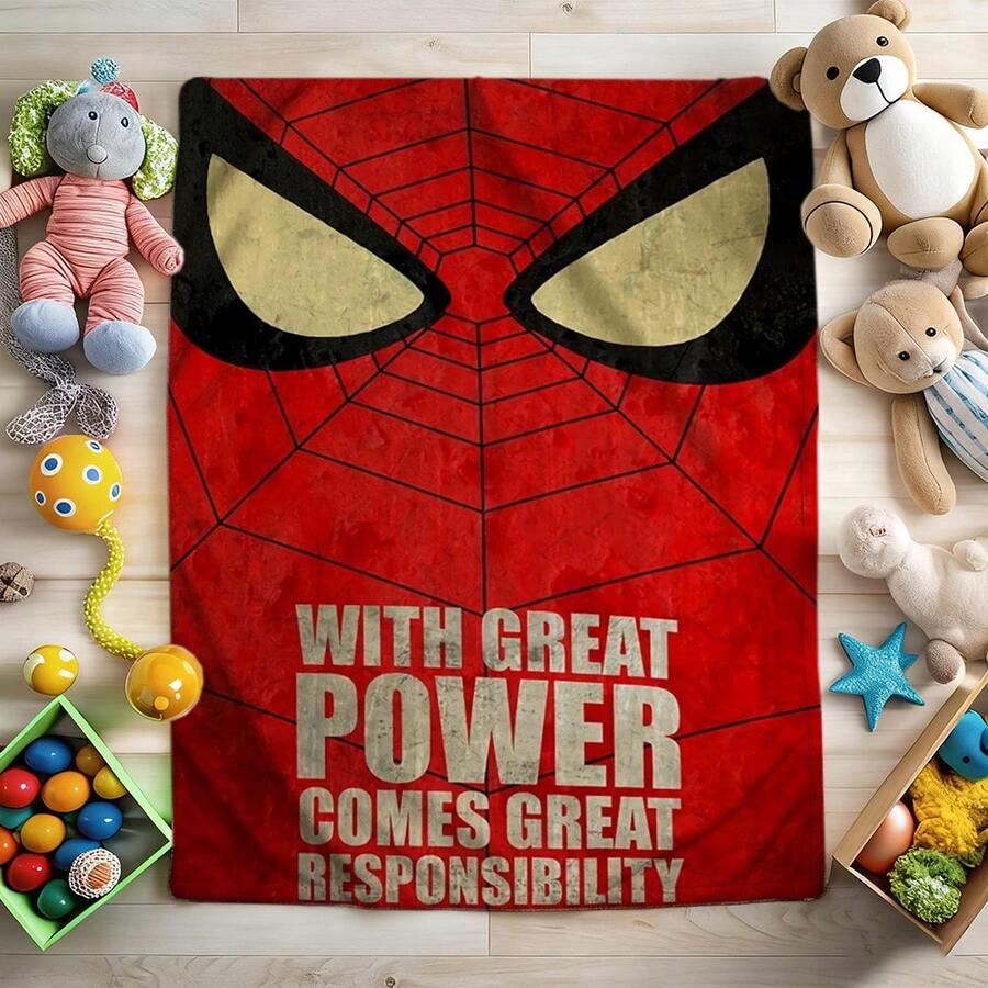 1pc Cartoon Character Printed Blanket,Superhero Movie Print Blanket,Retro Cartoon Style Throw Blanket,Cartoon Character Printed Blanket,All-Season Universal Nap Blanket,Character Home Decor Blanket,Modern Fashion Gift Suitable For Home Bedroom Bed Sofa Office Lunch Break Cover Picnic Blanket - Nhiều màu - Xem 1